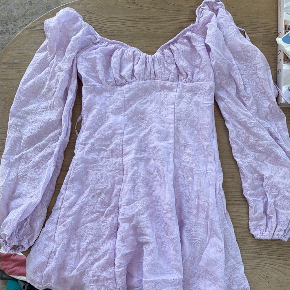Lavender Off-Shoulder Romper
